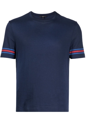 Gucci stripe-detail cotton T-shirt - Blue