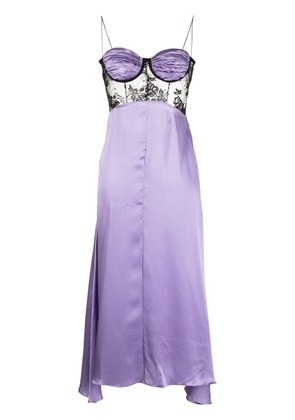Natasha Zinko panelled slip dress - Purple