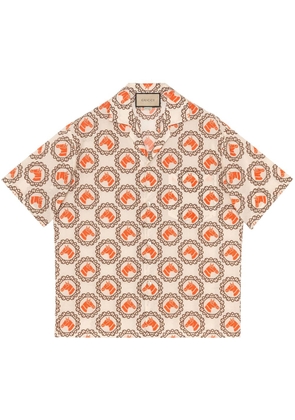 Gucci graphic-print cotton shirt - Neutrals