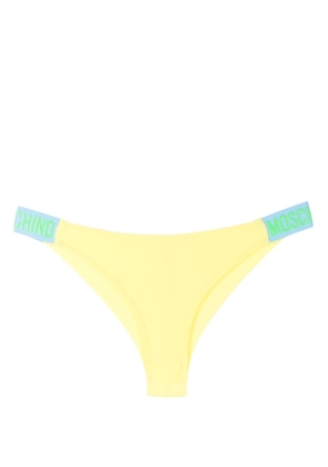 Moschino Brazilian-style logo-print bikini bottom - Yellow