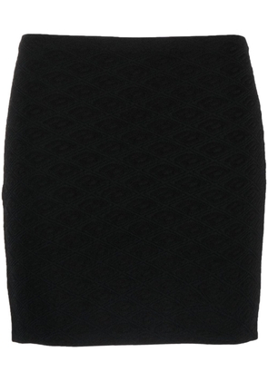 Alexander Wang logo-jacquard stretch miniskirt - Black