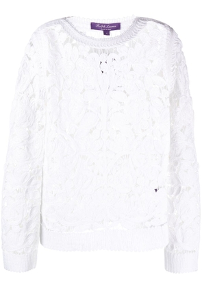 Ralph Lauren Collection cornely embroidery sweatshirt - White