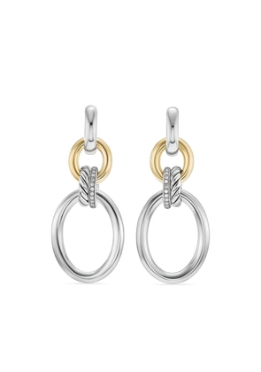 David Yurman 18kt yellow gold Mercer diamond drop earrings - Silver