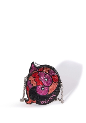 PUCCI Pucci P crystal-embellished clutch bag - Pink