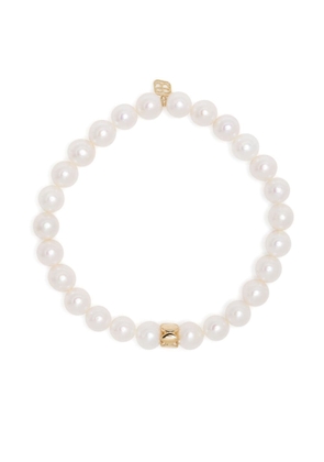 Sydney Evan 14kt yellow gold Marquise Rondelle pearl bracelet - White