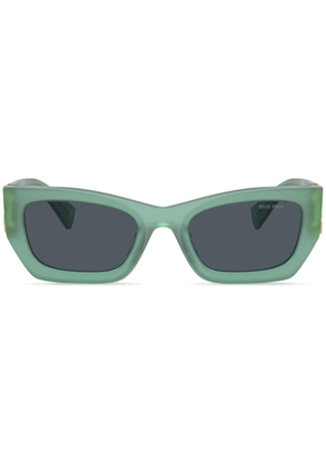 Miu Miu Eyewear Glimpse rectangle-frame tinted sunglasses - Green