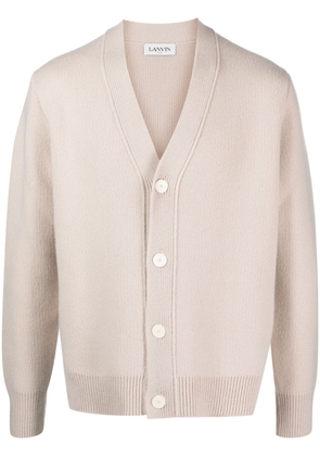Lanvin V-neck wool-cashmere cardigan - Neutrals