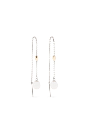 THE ALKEMISTRY 18kt white gold pearl bead earrings - Silver