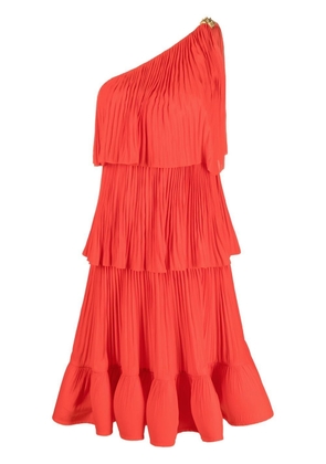 Lanvin pleated one-shoulder dress - Red