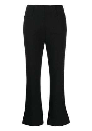 Roland Mouret zipped cropped flared trousers - Black