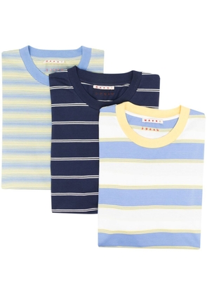 Marni stripe-print short-sleeved T-shirt - Blue