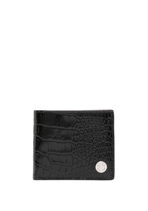 Versace Medusa Biggie crocodile-embossed wallet - Black
