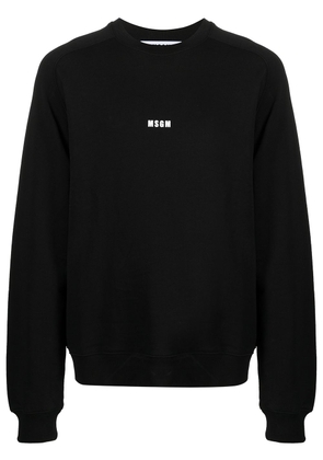 MSGM micro logo cotton sweatshirt - Black