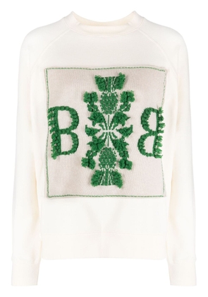 Barrie logo-patch cashmere sweatshirt - Neutrals