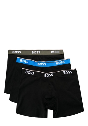 BOSS logo-waistband cotton boxers set - Black