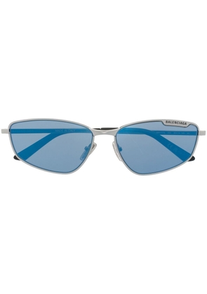 Balenciaga Eyewear logo-engraved rectangular-frame sunglasses - Gold