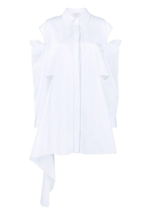Alexander McQueen cut-out detail shirt dress - White