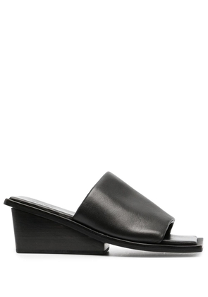St. Agni 65mm wedge leather sandals - Black
