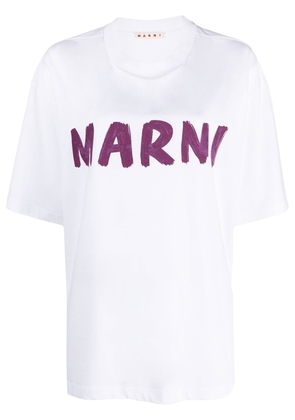 Marni logo-print cotton T-shirt - White