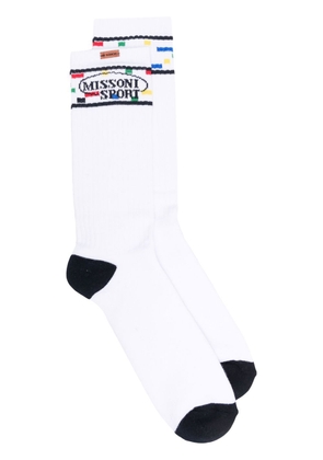 Missoni logo-knit socks - White