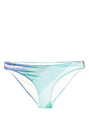Kurt Geiger London metallic-effect striped bikini bottom - Blue