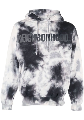 Neighborhood tie-dye patter cotton hoodie - Black