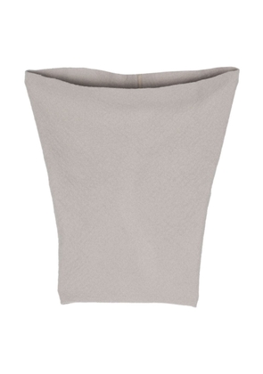 Rick Owens fine-knit virgin wool cowl scarf - Grey