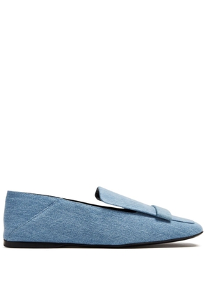 Sergio Rossi square-toe denim loafers - Blue