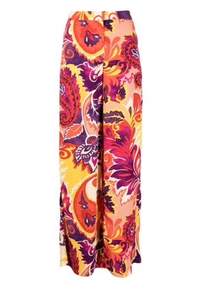 Ba&Sh Naomie floral-print wide-leg trousers - Pink