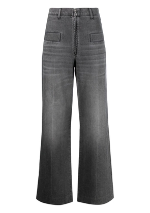 SANDRO wide-leg organic cotton jeans - Grey