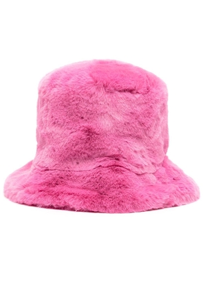 Jakke faux-fur bucket hat - Pink