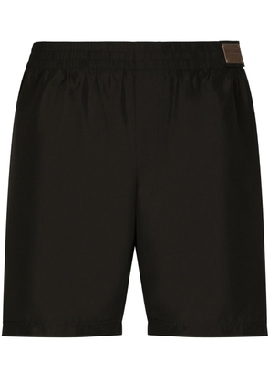 Dolce & Gabbana logo plaque swim shorts - Black