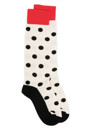 Marni polka-dot cotton-blend socks - White