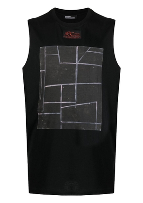 Raf Simons abstract-print cotton vest - Black