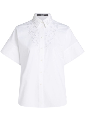 Karl Lagerfeld embroidered button-up shirt - White