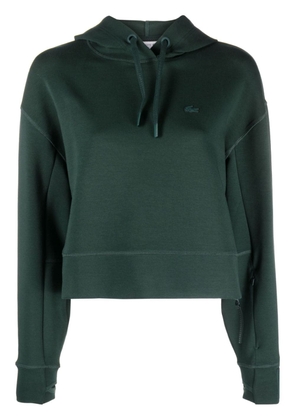 Lacoste logo-patch thumb-slot hoodie - Green