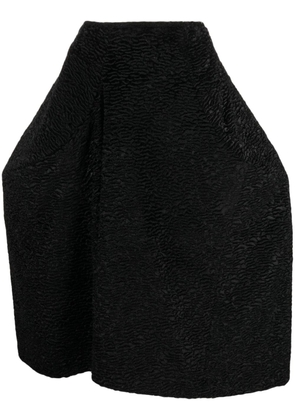 Comme Des Garçons cloqué-effect pleated skirt - Black