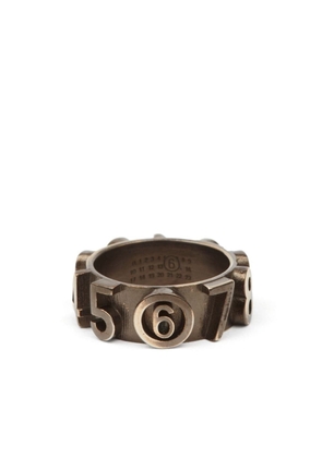 MM6 Maison Margiela Signature numbers-motif ring - Gold
