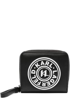 Karl Lagerfeld logo-embossed zip-around wallet - Black