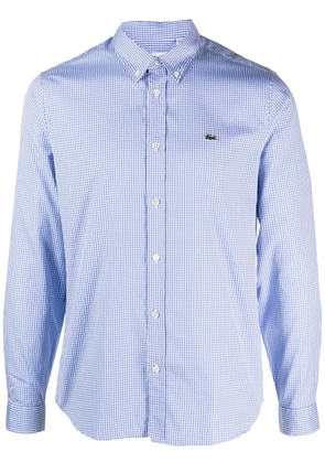 Lacoste checked long-sleeve shirt - White