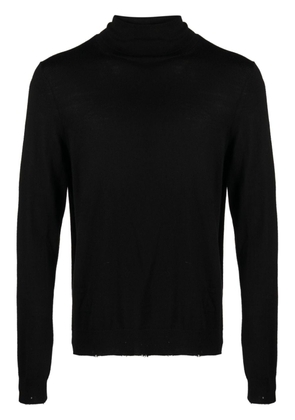 Zadig&Voltaire Bobby fine-ribbed raw-cut jumper - Black
