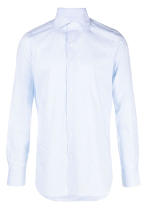 Finamore 1925 Napoli long-sleeve cotton shirt - Blue