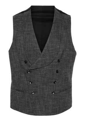 Tagliatore shawl-lapels double-breasted waistcoat - Black