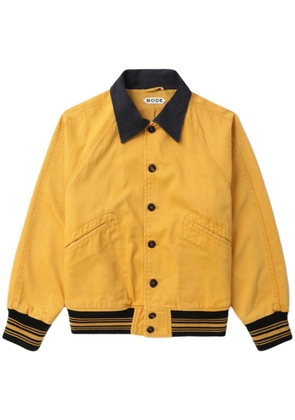 BODE stripe-detail cotton bomber jacket - Yellow