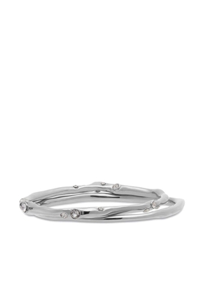 DRIES VAN NOTEN rhinestone-embellished double bracelet - Silver