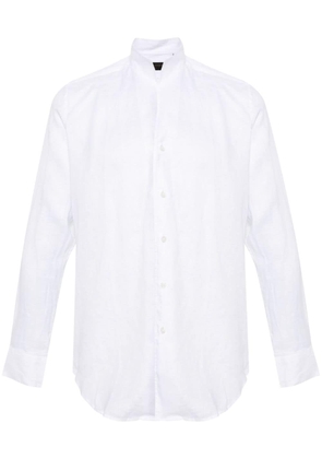 Dell'oglio band-collar linen shirt - White