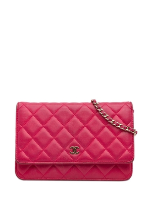CHANEL Pre-Owned 2016 Classic Lambskin Wallet on Chain crossbody bag - Pink