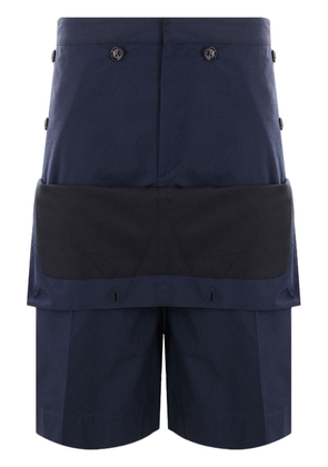 Bottega Veneta layered cotton shorts - Blue