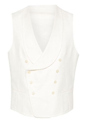 Tagliatore shawl-lapels double-breasted waistcoat - White