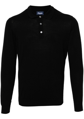Drumohr fine-knit polo shirt - Black